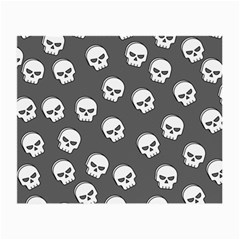 White Skull Pattern Small Glasses Cloth (2 Sides) by designsbymallika