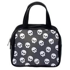 White Skull Pattern Classic Handbag (one Side) by designsbymallika