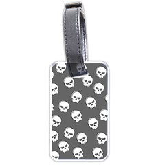 White Skull Pattern Luggage Tag (one Side) by designsbymallika