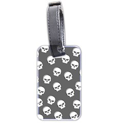 White Skull Pattern Luggage Tag (two Sides) by designsbymallika