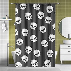 White Skull Pattern Shower Curtain 48  X 72  (small)  by designsbymallika