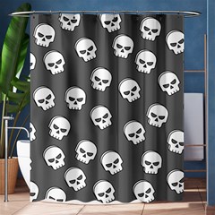 White Skull Pattern Shower Curtain 60  X 72  (medium)  by designsbymallika