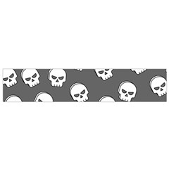 White Skull Pattern Small Flano Scarf by designsbymallika