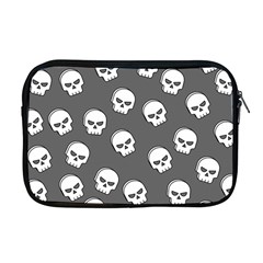 White Skull Pattern Apple Macbook Pro 17  Zipper Case