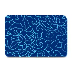 Blue Floral Print Plate Mats by designsbymallika