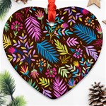 TROPICAL PRINT  Ornament (Heart) Front