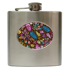 Tropical Print  Hip Flask (6 Oz) by designsbymallika