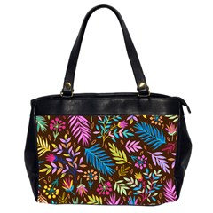 Tropical Print  Oversize Office Handbag (2 Sides) by designsbymallika