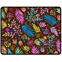 Tropical Print  Fleece Blanket (medium)  by designsbymallika