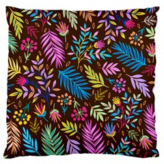 Tropical Print  Large Flano Cushion Case (one Side) by designsbymallika