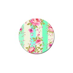 Stripes Floral Print Golf Ball Marker (10 Pack) by designsbymallika