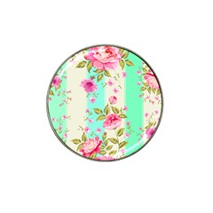 Stripes Floral Print Hat Clip Ball Marker (10 Pack) by designsbymallika