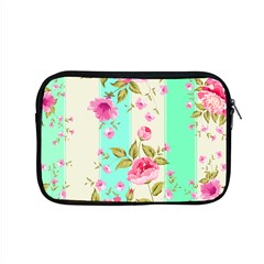 Stripes Floral Print Apple Macbook Pro 15  Zipper Case by designsbymallika