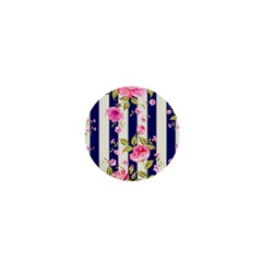 Stripes Floral Print 1  Mini Magnets by designsbymallika