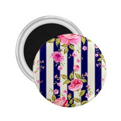 Stripes Floral Print 2 25  Magnets by designsbymallika