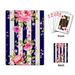 STRIPES FLORAL PRINT Playing Cards Single Design (Rectangle) Back