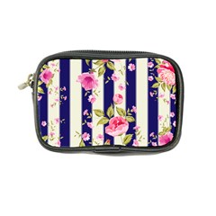 Stripes Floral Print Coin Purse by designsbymallika