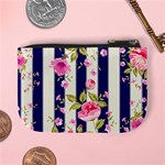 STRIPES FLORAL PRINT Mini Coin Purse Back