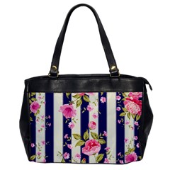 Stripes Floral Print Oversize Office Handbag by designsbymallika