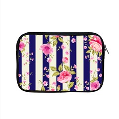 Stripes Floral Print Apple Macbook Pro 15  Zipper Case by designsbymallika