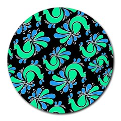 Peacock Pattern Round Mousepads