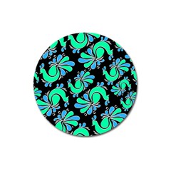 Peacock Pattern Magnet 3  (round) by designsbymallika