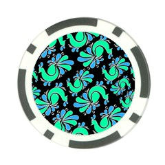 Peacock Pattern Poker Chip Card Guard (10 Pack) by designsbymallika