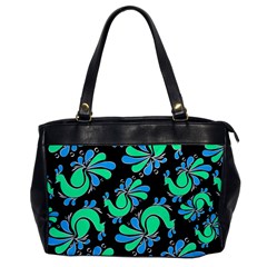 Peacock Pattern Oversize Office Handbag by designsbymallika