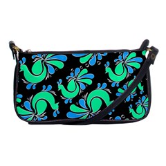 Peacock Pattern Shoulder Clutch Bag by designsbymallika