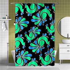 Peacock Pattern Shower Curtain 48  X 72  (small)  by designsbymallika