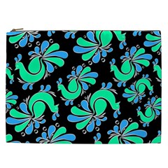 Peacock Pattern Cosmetic Bag (xxl) by designsbymallika