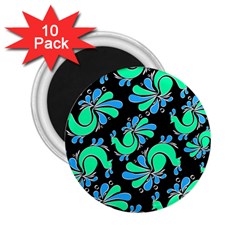 Peacock Pattern 2 25  Magnets (10 Pack)  by designsbymallika