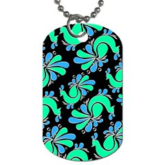 Peacock Pattern Dog Tag (two Sides) by designsbymallika