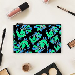 Peacock Pattern Cosmetic Bag (small) by designsbymallika