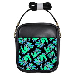 Peacock Pattern Girls Sling Bag by designsbymallika