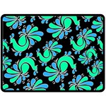 PEACOCK PATTERN Fleece Blanket (Large)  80 x60  Blanket Front