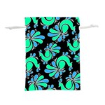 PEACOCK PATTERN Lightweight Drawstring Pouch (L) Back