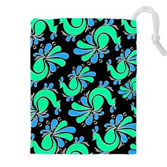 Peacock Pattern Drawstring Pouch (5xl) by designsbymallika