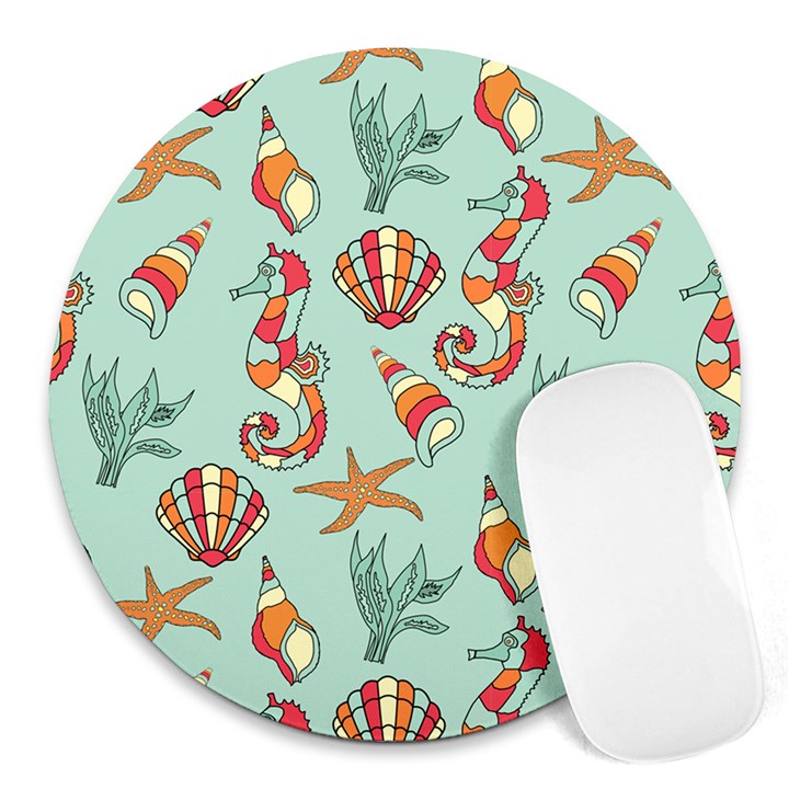 CORAL LOVE Round Mousepads