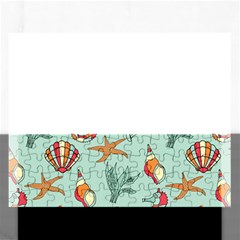 Coral Love Rectangular Jigsaw Puzzl by designsbymallika