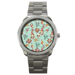 Coral Love Sport Metal Watch by designsbymallika