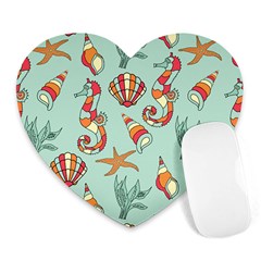 Coral Love Heart Mousepads by designsbymallika