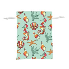 Coral Love Lightweight Drawstring Pouch (m) by designsbymallika