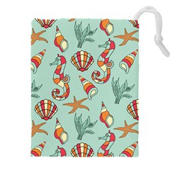 Coral Love Drawstring Pouch (4xl) by designsbymallika