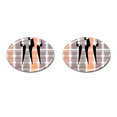 Zappwaits Court Cufflinks (oval) by zappwaits