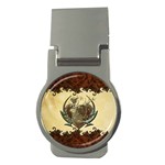 Wonderful Deer With Leaves And Hearts Money Clips (Round)  Front