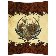 Wonderful Deer With Leaves And Hearts Back Support Cushion by FantasyWorld7