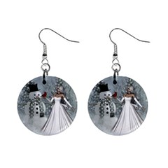 The Wonderful Winter Time Mini Button Earrings by FantasyWorld7