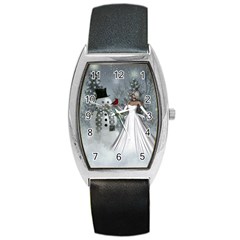 The Wonderful Winter Time Barrel Style Metal Watch by FantasyWorld7