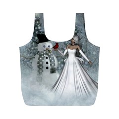 The Wonderful Winter Time Full Print Recycle Bag (m) by FantasyWorld7